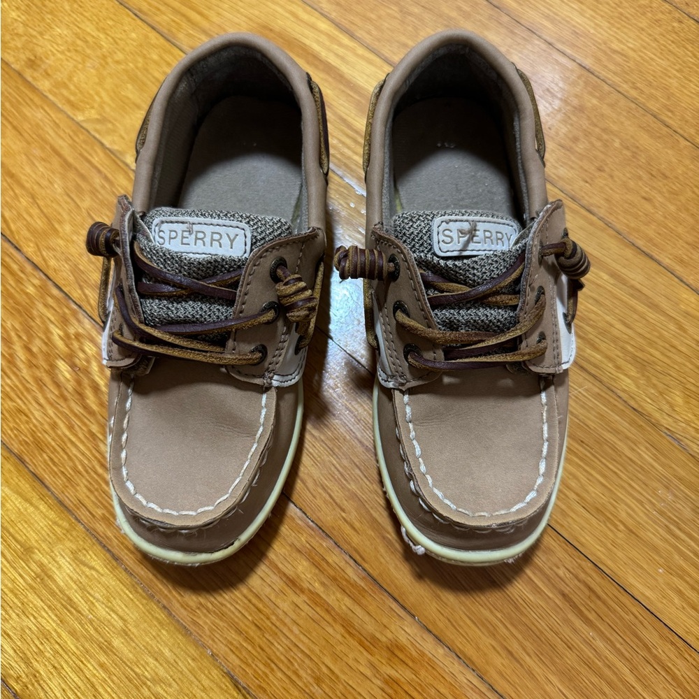 Sperry Kids Tan Moccasins